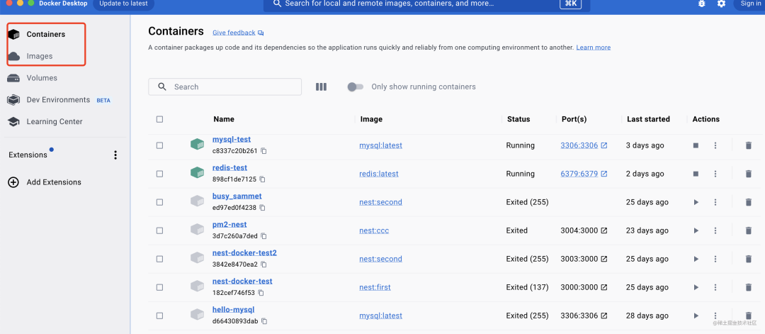 docker setup