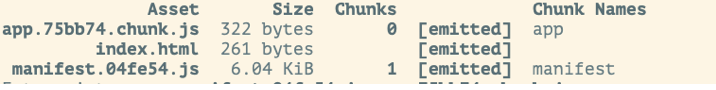 runtimeChunk name