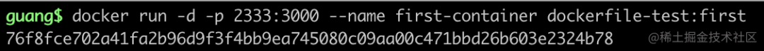 docker run