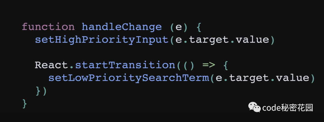 startTransition