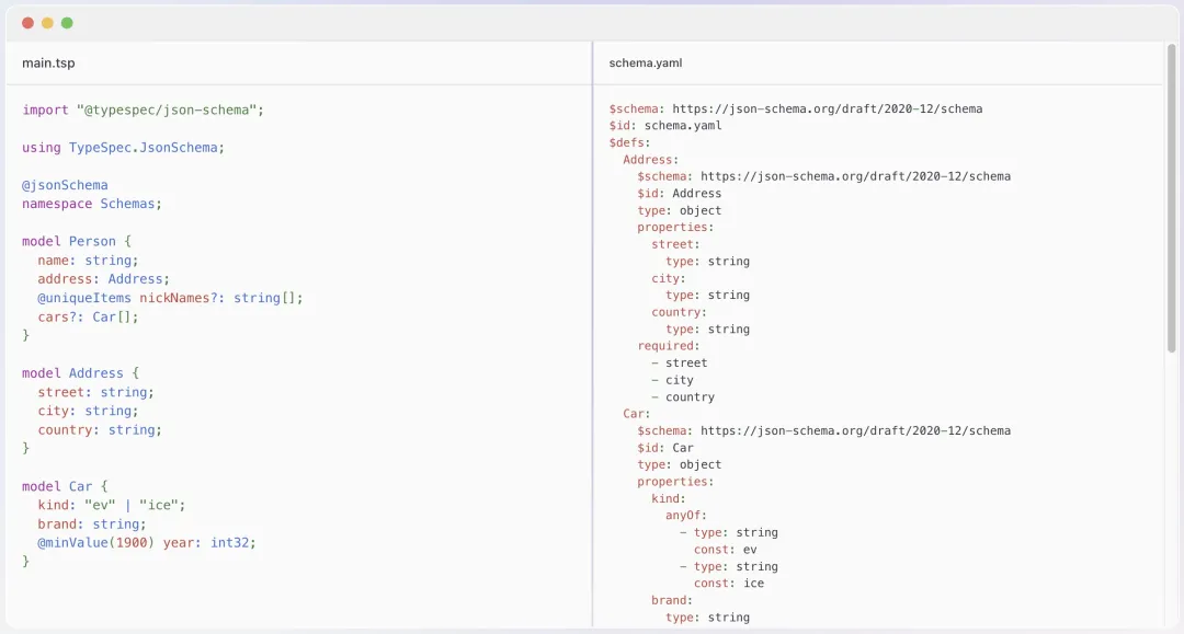 生成JSON Schema