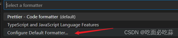 configure default formatte