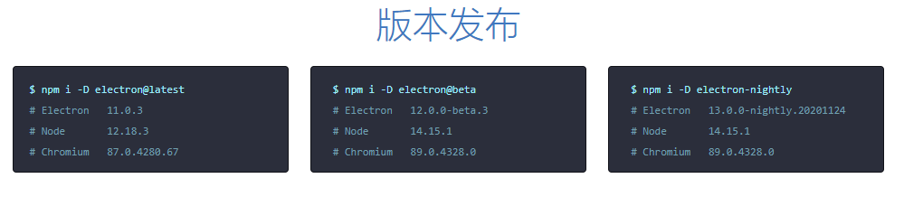 版本发布