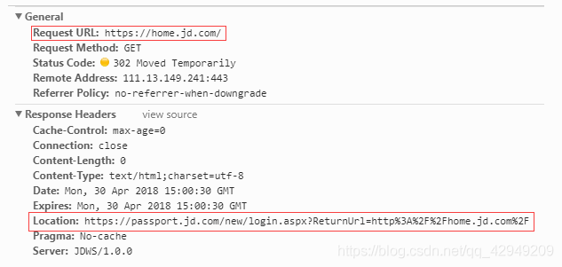 京东登录重定向