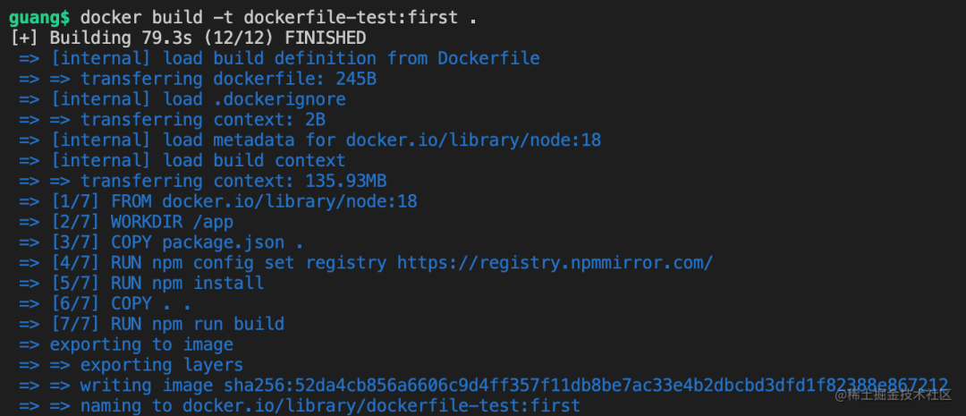docker build -t