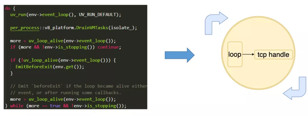 执行用户代码,Libuv事件循环
